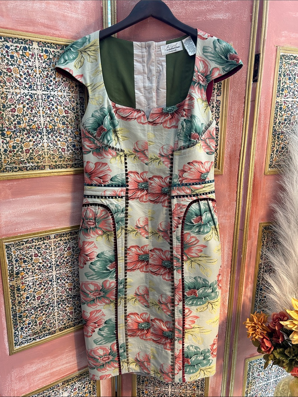 Anthropologie Byron Lars Brocade Garden Sheath Dress Size 10